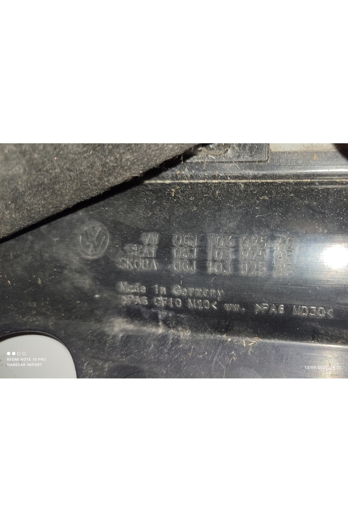 Passat Motor Kapağı Jetta Motor Kapağı Tiguan Golf GTI Motor Kapağı 06J103925P 2.0 TSI - Görsel 3